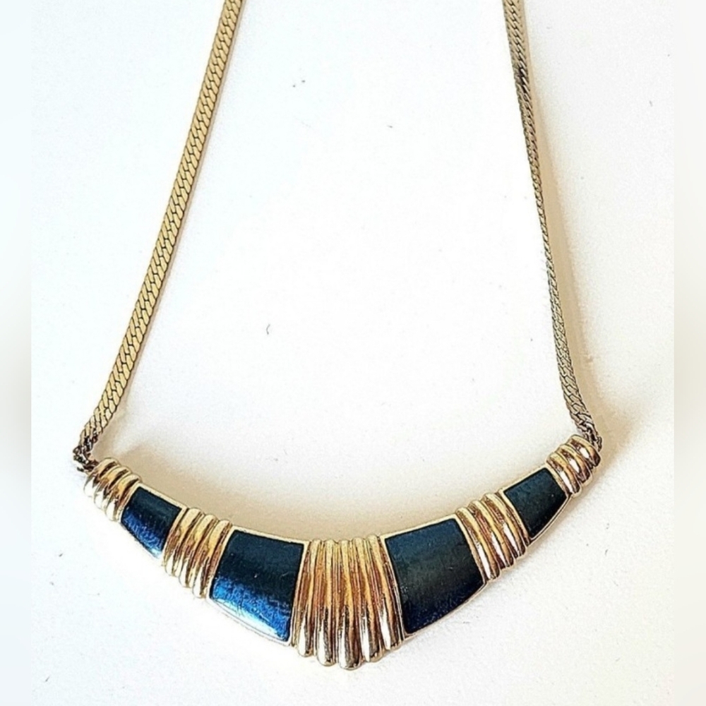 Gold Plated Metal Egyptian Style Necklace